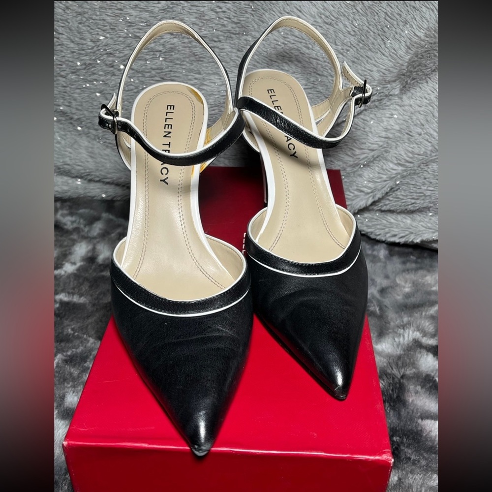 Black and White Ellen Tracy Everett-1 Heels